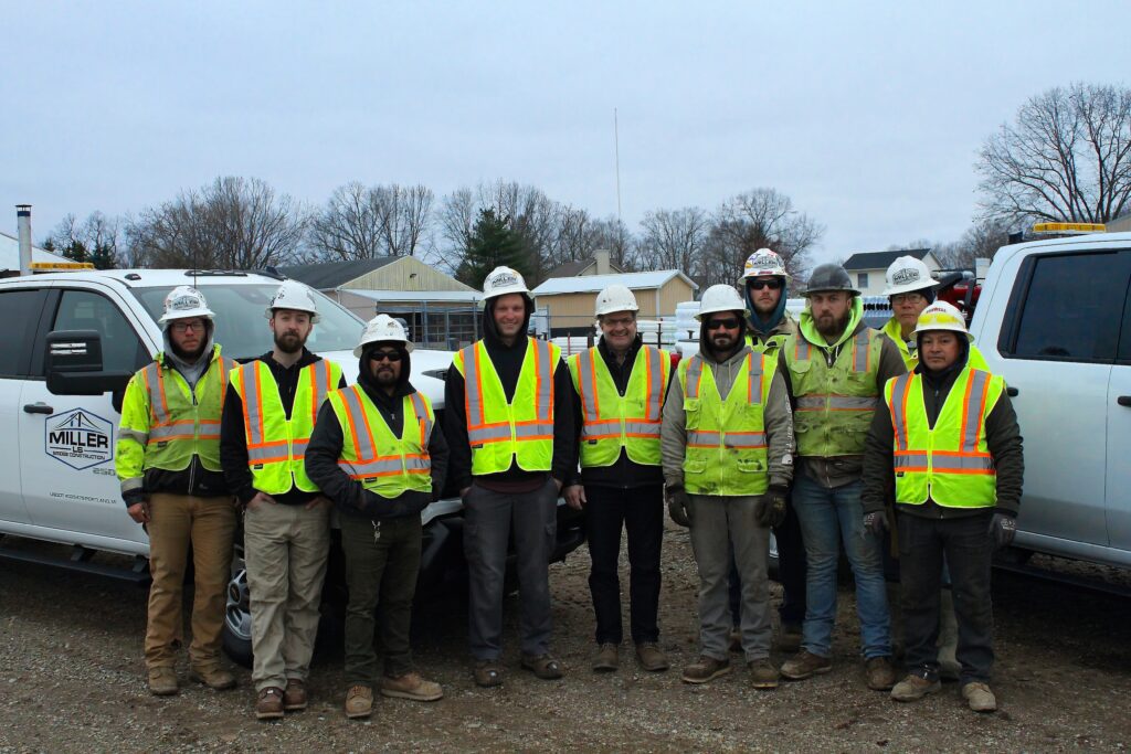 Owner of Miller LS Bridge Construction LLC, Scott Miller, with his team.