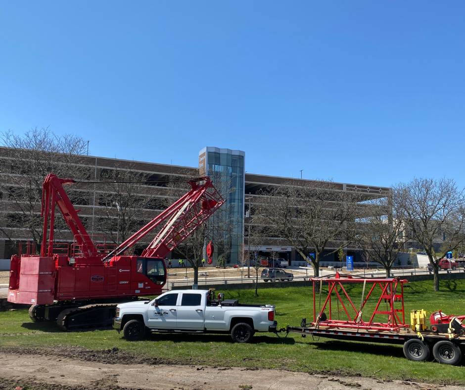 Miller Bridge truck and construction equipment